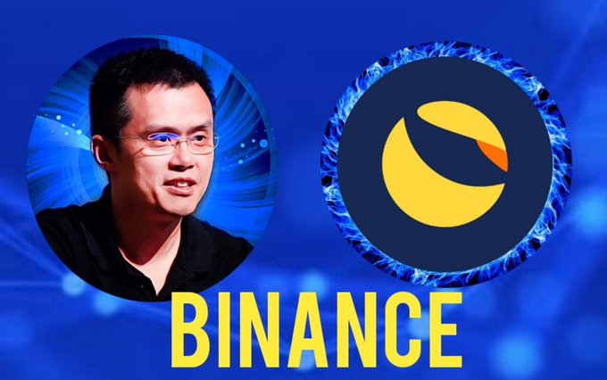 The image features two logos - a man's face with glasses and a blue circle, and the word "binance" written below him. The man has dark hair and is wearing glasses. The logo for Bitcoin is positioned above his head, while the word "binance" is placed below it. The text in the image suggests that Bitcoin is a long-term vision focused on reducing supply to create scarcity and increase its value over time.