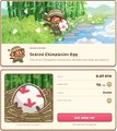 A "Stardew Chocolate Egg" item card showing a brown egg, priced at 0 gold with 80g worth, from what appears to be the game Stardew Valley.