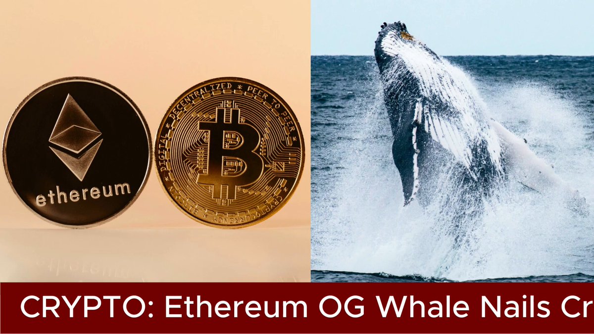 The image features a coin called "Ethereum" with a gold-colored design, positioned above another coin labeled " etherium og whale nails cr", which has a blue background. The text at the bottom of the image reads "Crypto: Etherium OG Whale Nails Cr". The coins are placed on a table or countertop, and they appear to be related to cryptocurrency trading in some way.