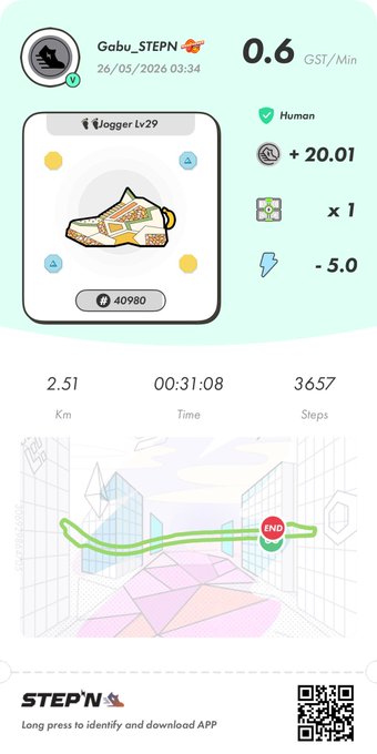 The image shows a screenshot of a fitness tracking app that displays information about steps taken during a run or walk. The app provides details such as the distance covered, calories burned, and time spent walking or running. It also includes a map with a route for the user to follow along their journey. The post mentions that there are MB3s in country E, which could be an indication of unstable internet connectivity or a technical issue with the app.