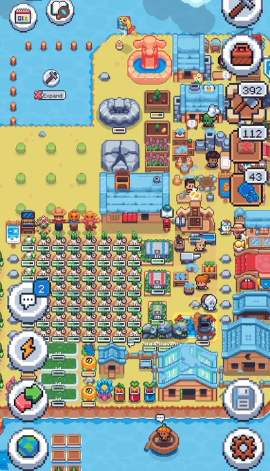 The image depicts a digital layout of a small town on a cell phone screen. The layout includes various items such as a car, boat, building, houses, and people interacting with their environment. The layout appears to be populated by a family or community in this village-like setting. A post on the page reads "GA family! It'S another amazing week in @0xSunflowerLand !" and "@ Ronin Network". In addition, there is an image of a boat located within the town area, further emphasizing the sense of a small-town atmosphere. This scene conveys a sense of community and connection to the surroundings, reflecting the essence of the village depicted on the screen.