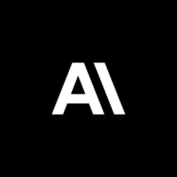 The image displays a stylized "AI" logo in white text on a black background, representing Anthropic's branding. This relates to the news that Anthropic, an AI company, has entered a $9.1 billion cloud computing agreement with Bitcoin mining company Riot Platforms.