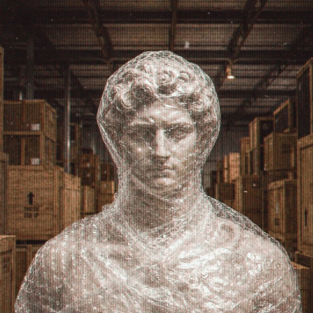 The image features a statue of a man wrapped in plastic, with the text "THE CUSTOM NPC PROGRAM IS NOW LIVE For every NPC burned, a new Custom NPC can be created. But there'S A Catch: Only 33 Custom NPCs will ever exist. Once all 33 burn slots have been claimed, the program ends forever." The image is related to the post because it showcases an interesting and unique way of presenting information about the Custom NPC program.