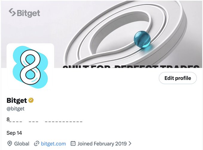 A screenshot shows the Bitget profile on the S8 social crypto platform, featuring the handle '@bitget' and a blue figure-eight logo for the S8 'BUILT FOR REPEAT TRADERS' campaign.