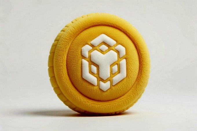 A close-up rendering of a golden, circular token or coin featuring a white geometric emblem resembling a stylized 'Y' or shield design in the center.