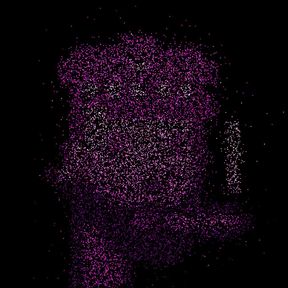 The image features a large, abstract pattern of pink dots against a black background. The dots are scattered throughout the frame, creating an impressionistic and dreamlike quality. The image also includes text that reads "P∪NKTR∆ITS opensea.io/collection/pnk". This suggests that the image is part of a collection or series on a website named P&Nktr.