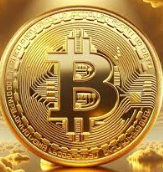 A gold-colored Bitcoin coin featuring the iconic "₿" symbol rests among scattered gold bars, visually representing the cryptocurrency at the center of Glassnode's analysis. The image underscores the $6.4 billion daily trading volume referenced in the WSX NEWS post, symbolizing both Bitcoin's value and the modest, range-bound activity highlighted by on-chain data.