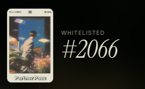A graphic showing a phone with the "Portal of Passage" app, alongside text reading "WHITELISTED #2066".