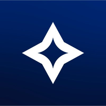 A white four-pointed star/diamond logo on a dark blue gradient background, associated with the Avalanche (AVAX) cryptocurrency.