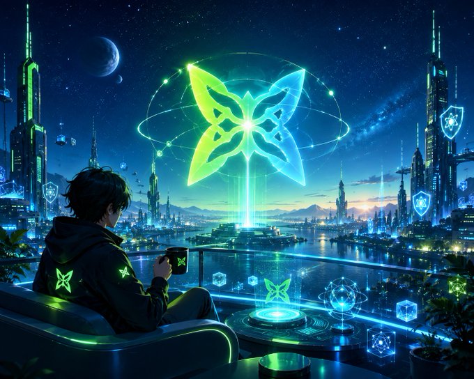 The image features a man sitting in a chair with his eyes closed while holding a cup of coffee. He appears to be enjoying a moment of relaxation or contemplation. The scene takes place in an environment that resembles a futuristic city, which has buildings and other elements characteristic of such settings. There are also butterflies floating around the room, adding a touch of whimsy to the atmosphere.

The post about Good Night Been uses the image as an example of how people can use technology like video games for relaxation or even as a form of meditation. The man in the image seems to be experiencing this firsthand while sitting on his chair and holding a cup of coffee, surrounded by butterflies and other elements that create a unique atmosphere within the cityscape.