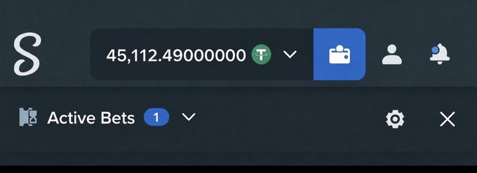The image shows a screenshot from the Stake platform, displaying a balance of 45,112.49 USDT and one active bet. This visual likely accompanies the post about winning big on Stake and a subsequent giveaway.