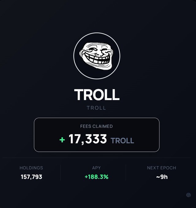 The image features a screenshot of an advertisement for a cryptocurrency called troll coin. The advertisement emphasizes that troll coin has reached new ethereum levels, as indicated by a $1.38 return on investment (ROI) from users. The screenshot also shows the distribution table for the troll coin tokens. The post encourages people to buy these tokens and claim their stake in the cryptocurrency.