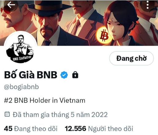 The image features a post on social media, possibly a Twitter account or a Facebook page, with a caption that reads "Forget the mythical CC2 story, forget the HYPE story. This is the true legend of Vietnam's crypto scene." The post includes a photo and some text in Vietnamese, which might be related to BNB or cryptocurrency news. The post also mentions BNB's holder in Vietnam, suggesting an interest in BNB's activities within that country.