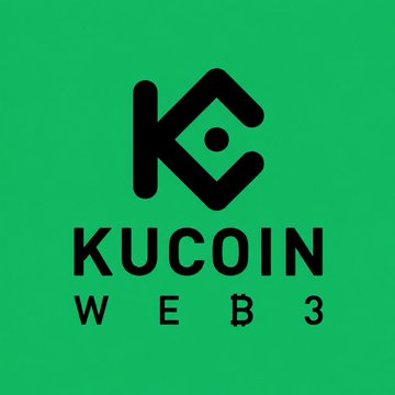 The image displays the KuCoin Web3 logo on a green background, featuring a black "K" icon above the "KUCOIN WEB 3" text. It relates to the post by showcasing the branding of the wallet that has officially added support for the SUI network, enabling users to manage mainnet assets and connect with decentralized applications.
