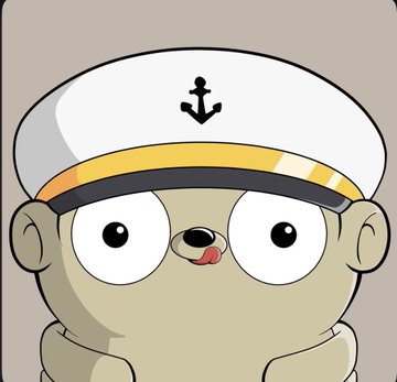 A cartoon dog wearing a white sailor hat with a black anchor emblem looks forward with a neutral expression. The image appears to be a mascot-style illustration, possibly representing a character tied to the "Fugz" NFT collection referenced in the caption.