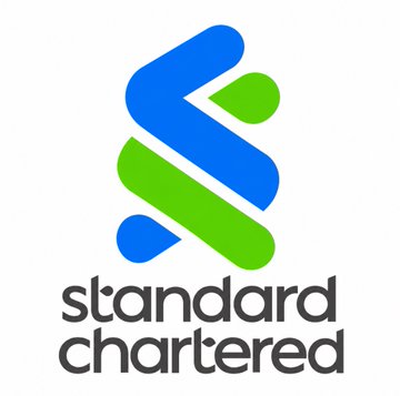 The Standard Chartered bank logo, featuring a blue and green stylized 'S' design above the 'standard chartered' text.