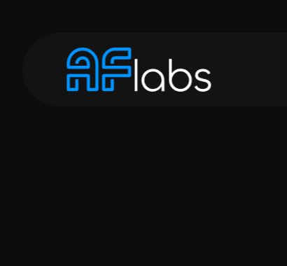 The AF Labs logo in blue and white text on a black background.