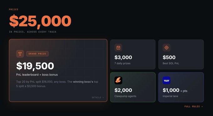 The image shows a screenshot of a website called perp.osu, which has a black background with white text. There is a list of items for sale, including some poker games. The main focus of the image is an orange label that reads $25,000 and says "Win prize". The title of the post is "Perp.osu - win prize", indicating where to find this offer on the website.