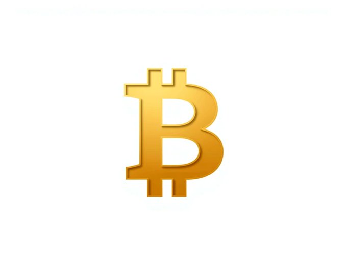 A simple graphic of the golden Bitcoin '₿' logo centered on a plain off-white background.