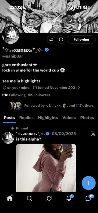 The image shows a social media post with a woman wearing pink clothing, possibly a dress or a blouse, taking a picture of herself. The post includes text that reads "Og follower here without a win Swazy,can I get this? BakyXRTtW2cdivHrqoENQhSfaMjGLRgDudV8QSBGcKNf Thank you". This message is directed towards the person who posted the image. The post also includes a link to another post and a question about whether it's this user or someone else.