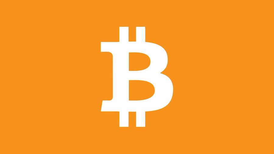 The Bitcoin logo is displayed in white against a bright orange background. This iconic symbol relates to the post's update on US spot crypto ETF flows, which highlights Bitcoin's significant net outflow of -$390M between August 10-14, making it the largest negative movement among the listed cryptocurrencies during that period.