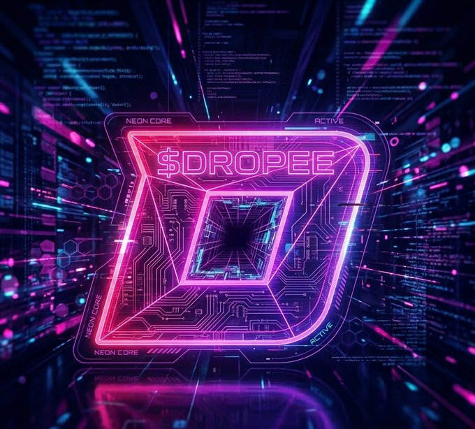 The image features a neon-colored logo for Dropee, which is an acronym for "dropee" written in pink letters. The logo is displayed against a dark background with purple and blue lights, creating a futuristic atmosphere. The text on the image reads "Dropee just turned their internal production engine into public infrastructure", indicating that Dropee has made significant changes to its business model by using its own technology for distribution.

The post also mentions that Dropee is now focused on creating an active creator economy and that it completely changed how I view the TON consumer thesis, which suggests that Dropee's approach to distributing content or products has been successful in generating revenue from creators.