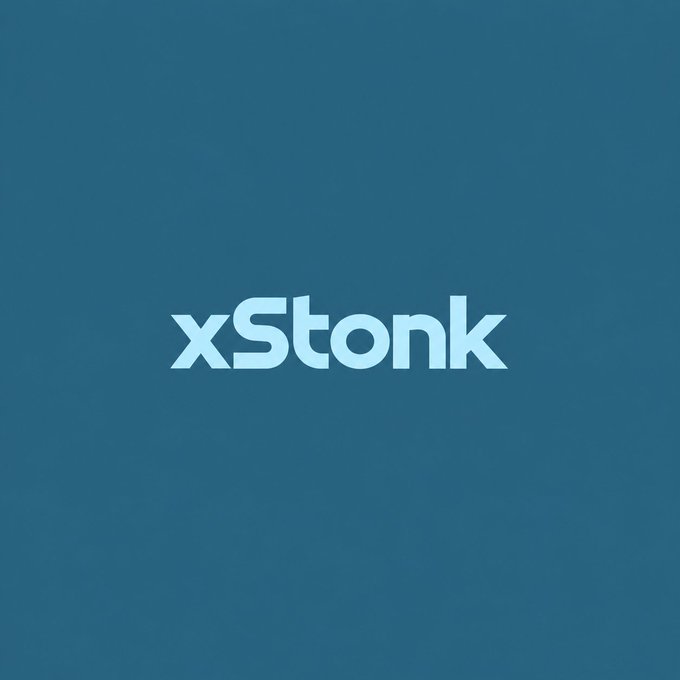 A simple logo display featuring the word "xStonk" in light blue against a solid teal/dark blue background.