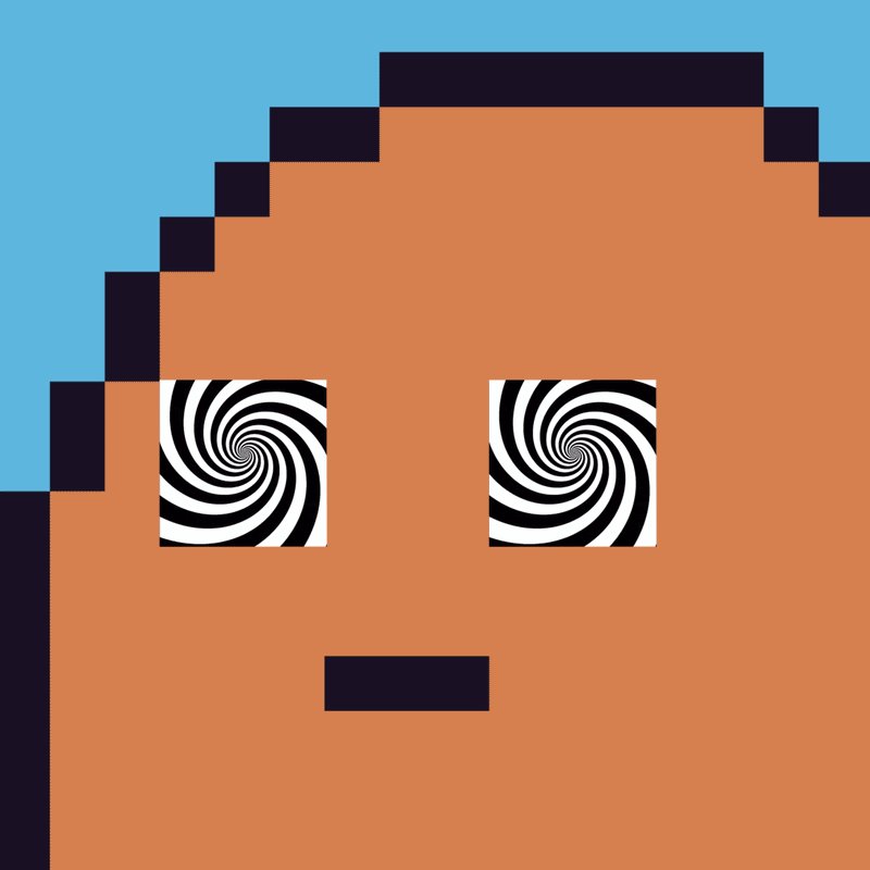 The image features a cartoon face with two eyes, one of which has a black and white spiral design around it, giving it an odd or creepy appearance. The face appears to be looking at something off-camera, possibly a computer screen or another object. The caption below the image reads "Me trying to understand why $MEME is pumping." This phrase could be interpreted as a reference to the popular meme of a computer screen with a distorted face and a black and white spiral design around it.