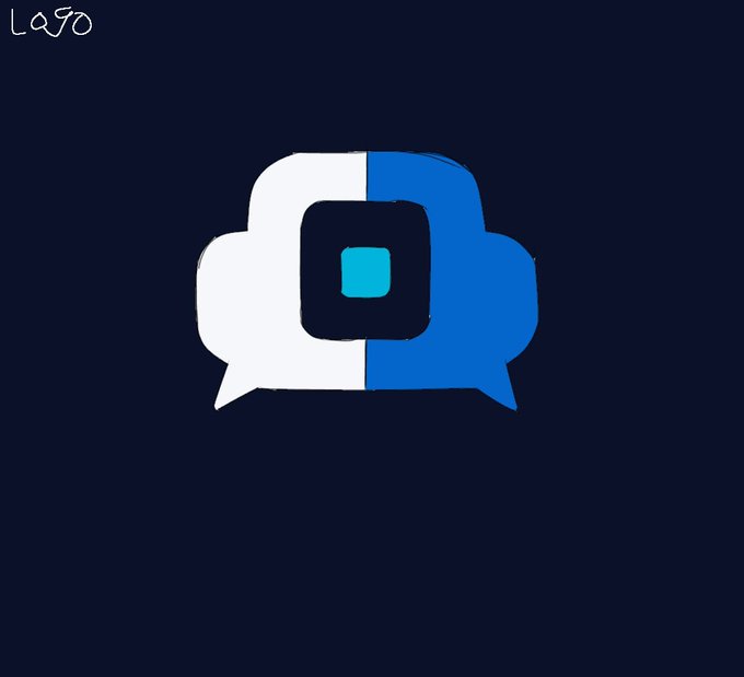 An illustrated logo features two overlapping speech bubbles, one white and one blue, with a square containing a smaller teal square in the center, and the text 'LaGo' in the top-left corner.