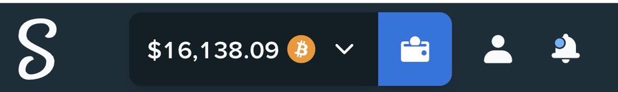 The image displays a header from Stake.com featuring a Bitcoin balance of $16,138.09 alongside navigation icons for a wallet, profile, and notifications. This visually showcases the impressive crypto balance referenced in the post, suggesting the user wants to share their winnings with others by tagging their Stake ID.