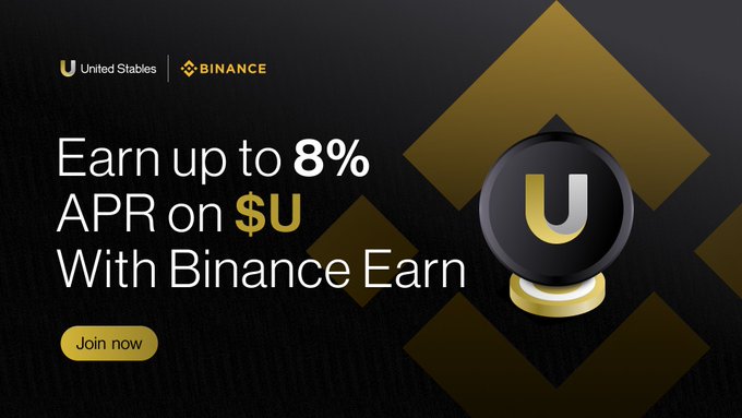 The image features a gold and black logo for U.S. Treasuries, which is a financial institution that issues Treasury bills. The text "Earn up to 8% APR on $U" suggests that users can earn a higher return rate than traditional savings accounts or certificates of deposit (CDs). The post also mentions the launch of a new round of 8% APR campaign and highlights the benefits for U.S. Treasuries holders, such as asset appreciation and potentially higher returns compared to other investment options.