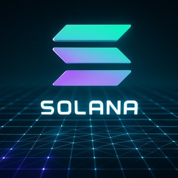 The image features a logo with three vertical lines, each representing a different color - blue, purple, and green. The word "Solana" is written below this logo, indicating that it's a cryptocurrency or blockchain-based project. The background of the image is black, which contrasts with the colorful logo and makes it stand out. Below the logo, there is text that reads: "Alpenglow moving onto a test cluster is a major milestone for Solana'S consensus layer and for high-performance infrastructure broadly." This suggests that the project has made significant progress in terms of testing and development, which is crucial for ensuring the reliability and security of its blockchain technology.