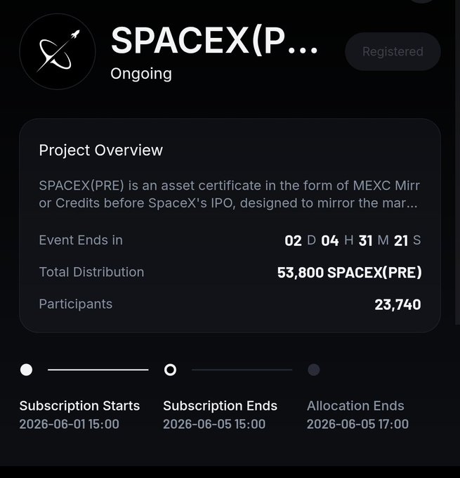 In the image, there's an app showing a summary of a project overview for two different projects involving space exploration or something similar. The main takeaway from this screenshot is that both projects are ongoing, with participants walking away from their initial entry as they have already paid their allocated returns. This indicates that one of the projects has a higher level of involvement and financial support compared to the other. 

In addition, there's a detail on each project providing information about participation ends dates, allocation amounts for participants who were initially part of those projects, and payment amounts to be received by participants. The app also provides an overview of how many tokens have been turned into $920 so far, showing that the project is progressing as expected.