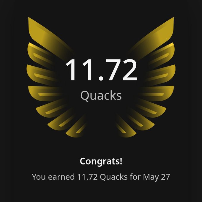 The image features a gold-colored trophy with the text "11.72 Quacks" written on it. This trophy represents the number of Quacks that were earned by the user who posted this image. The trophy serves as a symbol of achievement, recognition, and accomplishment in the context of social media engagement or online content creation. It highlights the importance of focusing on quality over quantity when it comes to building a strong online presence or community.