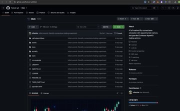 A dark-themed cryptocurrency trading platform interface showing a token list with a chart at the bottom and a 'Latest Activity' feed on the right side.