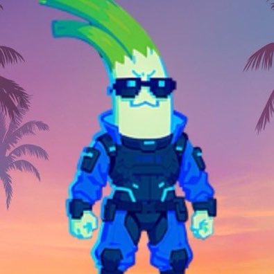 The image shows an anthropomorphic leek character wearing sunglasses and blue tactical gear against a tropical sunset background, visually representing the leaker "Cyberleek" mentioned in the post about the GTA 6 leak controversy.
