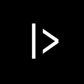 A minimalist black square logo featuring a white stylized 'ID' or similar geometric monogram design.