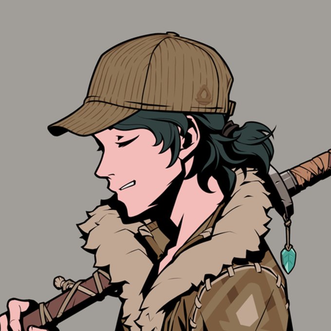 An anime-style character with a brown cap and fur-lined jacket carries a sword adorned with a teal pendant. The post celebrates the sale of an Azuki Elementals NFT (#8839) for 0.0899 ETH on OpenSea, featuring this stylized artwork as the associated collectible.