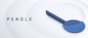 The image features the "PENDLE" logo displayed in blue text alongside a blue magnifying glass icon on a light background. While the accompanying post discusses USDD yield strategies, the image itself only relates to Pendle as a DeFi platform where such yield optimization strategies could potentially be implemented.