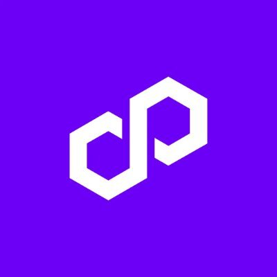 The image displays the Polygon (MATIC) logo, featuring its distinctive white interlocking hexagonal design on a purple background, representing the blockchain platform mentioned in the post about Polygon OMS launching recurring stablecoin payment features for subscription-based billing.