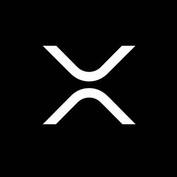 The XRP cryptocurrency logo, featuring a white stylized 'X' symbol on a black background.