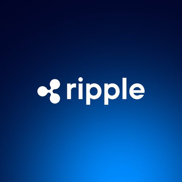 The image displays the white Ripple logo and wordmark centered on a dark blue gradient background. It relates to the post "I'm poor but I know what I hold" by visually representing confidence in holding XRP despite financial struggles, symbolizing unwavering belief in the cryptocurrency's value.