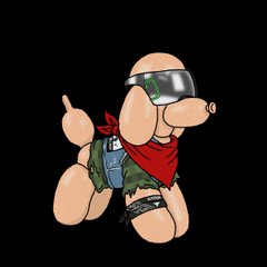 A cartoon-style nude poodle wearing a red bandana, green vest, and futuristic goggles stands against a black background. The image aligns with the post, as the black background visually echoes the "black grounds" theme mentioned for the OK Poodles NFT collection on OpenSea.