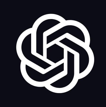 A stylized logo composed of interlocking ribbon shapes, similar to the OpenAI logo, in gray on a dark background.