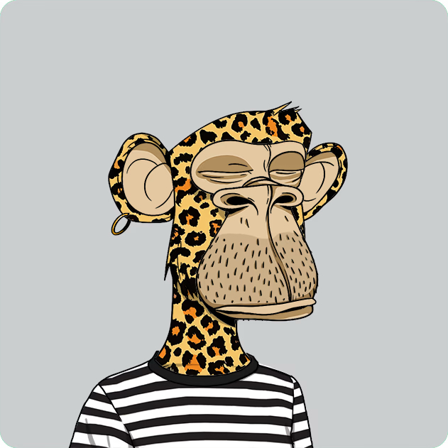 The image is a digital illustration of a bored-looking monkey with a leopard-print head, large ears (one wearing a hoop earring), and a striped shirt, perfectly capturing the "return to monke" vibe of the post teasing an upcoming "apefest."