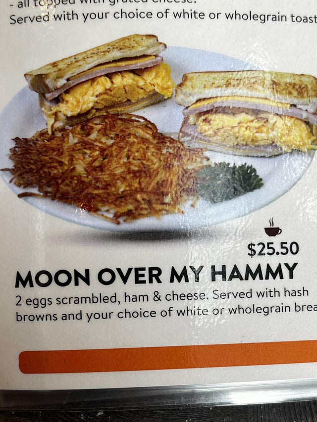 The image shows a close-up of a plate with two sandwiches, one of which has ham and cheese inside. The plate also contains hash browns and eggs scrambled. The text in the image suggests that Kaspa's food is better than fiat's food, implying that the quality of the food on this plate is superior to what is available at the restaurant.

The post about Kaspa getting better or fiat getting worse seems unrelated to the food displayed in the image and could be a random comment or joke. The focus should remain on the food presented in the image rather than the content of the post.
