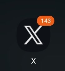 The image shows a notification badge on the X (formerly Twitter) app icon displaying "143" unread alerts, reinforcing the post's message to turn on notifications and stay connected with the Web3 community.