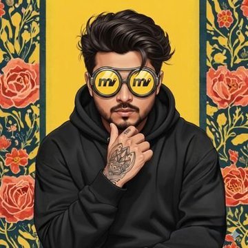 The image features a man wearing sunglasses, a black hoodie with yellow letters, and has a tattoo on his hand. He appears to be posing for a picture or drawing attention to himself. In the background, there are flowers that add color and visual interest to the scene. The caption "The pfp The favourite wallet" suggests that this image might be related to a post about wallets or personal finance.