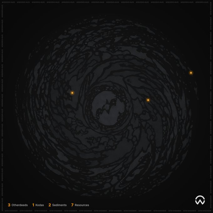 The image features a black and white illustration of a spiral galaxy with three bright yellow stars at its center. The background of the image is dark, emphasizing the contrast between the galaxy's black swirls and the yellow stars. The caption below the image reads "It' s not much but its honest work. Really dude! Congrats, man! Hope to see you as Apefest again!".