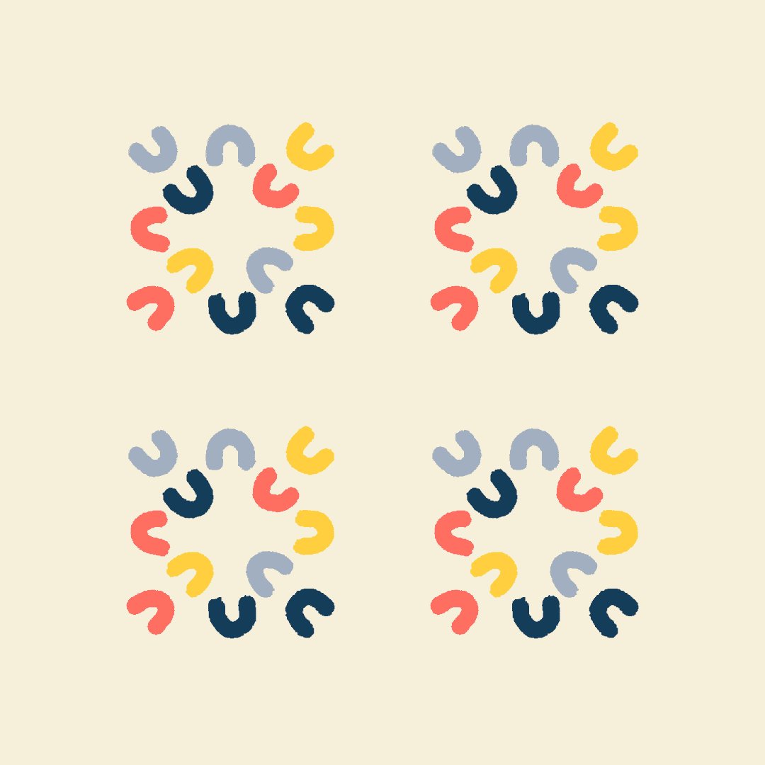 The image features a circular arrangement of four different colored circles, each containing a unique color - red, yellow, blue, and green. The colors are arranged in a way that they form a perfect circle, creating an aesthetically pleasing pattern. The text "The onchain studio is now closed. Thank you for creating with us!" is written at the bottom of the image, indicating that the post was created by someone named "onchain".